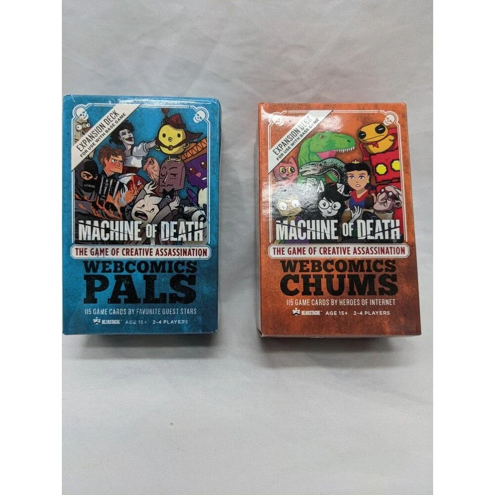 Lot Of (2) Machine Of Death Expansion Decks Webcomics Pals And Chums
